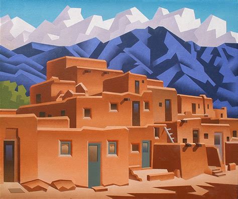 Taos Pueblo by David Jonason Oil ~ 20" x 24" (With images) | Taos pueblo, Cloud painting ...