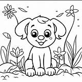 Puppy Coloring Page sketch template