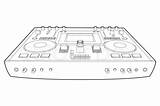 Dj Turntable Coloring Pages Sketch Page sketch template