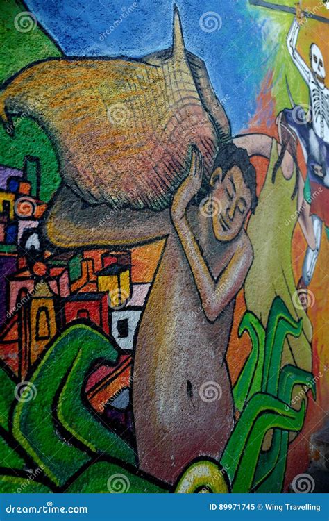 Mural in Guanajuato City, Mexico Editorial Image - Image of tradition, decoration: 89971745