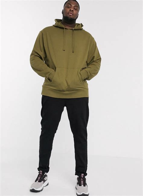 ASOS GREEN MEN HOODIE [PLUS SIZE] | Plus size men, Hoodies men, Mens fashion plus size men