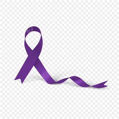 Purple Cancer Ribbon Clipart Hd PNG, Three Dimensional Purple World ...