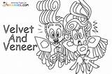 Velvet And Veneer Coloring Pages  Free Printables sketch template