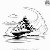 Speedy Jet Ski Coloring Pages sketch template