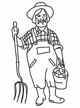 Agricultor Para Colorear sketch template