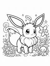 Eevee  Simple coloring Page Pokemon Coloring Pages sketch template