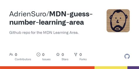 GitHub - AdrienSuro/MDN-guess-number-learning-area: Github repo for the MDN Learning Area.