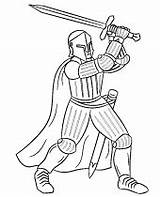Knight On A Horse coloring Page sketch template