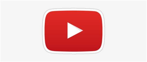 Youtube Play Button By Foxxyt Logo Stickers, Laptop - Youtube Logo Png Flat Transparent PNG ...