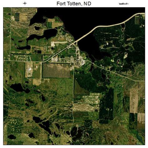 Aerial Photography Map of Fort Totten, ND North Dakota