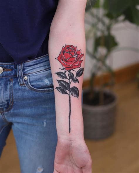 Rose Forearm Tattoos