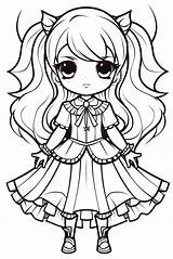 Anime Vampire Girl Coloring Pages sketch template