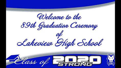 ST. CLAIR SHORES LAKEVIEW HIGH SCHOOL VIRTUAL GRADUATION CLASS OF 2020 - YouTube