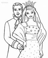 Printable Barbie Princess Coloring Pages For Kids sketch template