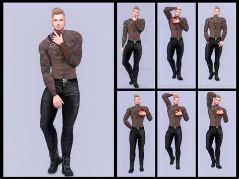 The Sims Resource - Male Pose Pack (Cas & Game Mode -SET 5)