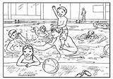 Swimming Pool Colouring Page sketch template