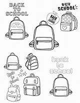 backpack Coloring Pages 1  Seeing Dandy Blog sketch template