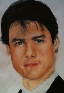 Tom Cruise | Giz pastel, marcador, lápis de cor, guache bran… | Flickr