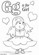 Nina Letter G Coloring Page sketch template
