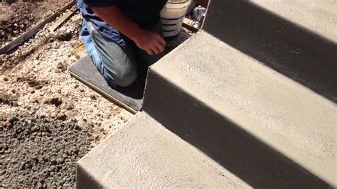 Finishing concrete steps - YouTube