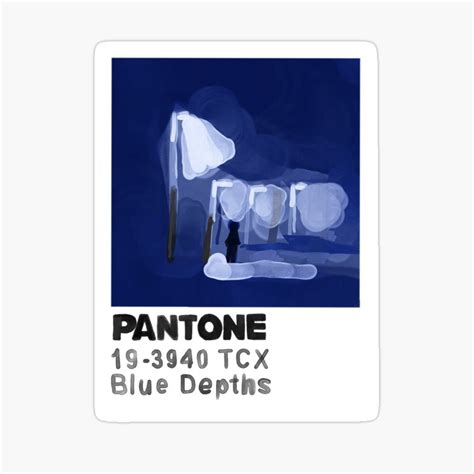 "Pantone blue depths colour swatch" Sticker for Sale by Lauren Whittington | Pantone blue ...