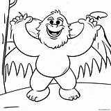 Abominable Snowman Coloring Page 47603 37644 sketch template