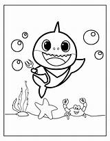 Baby Shark Coloring Sheets Printable  Etsy sketch template
