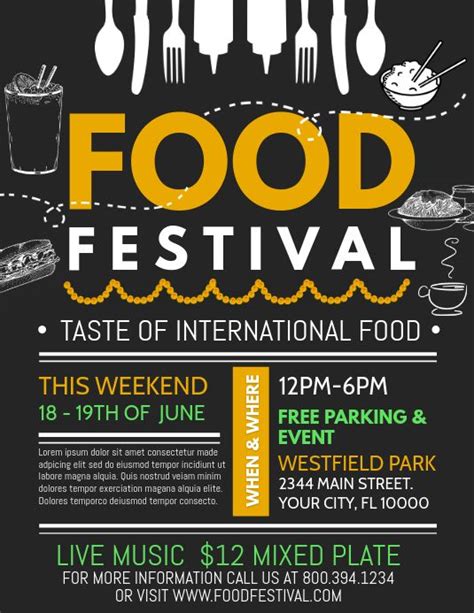 food fest | Food festival, Food festival poster, Business cards layout