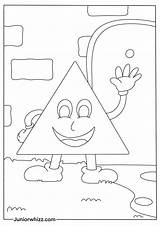 Triangle Coloring Pages And Book For Kids Printable PDFs sketch template