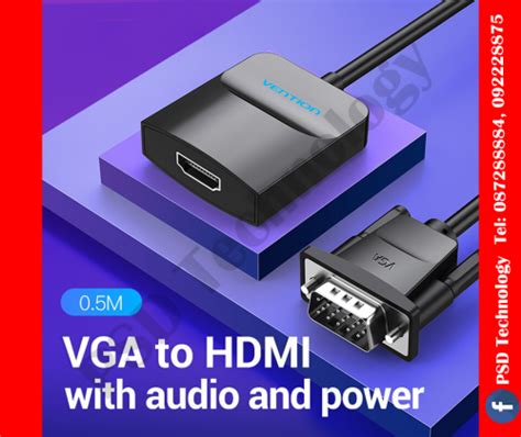 VGA to HDMI Adapter 1080P HD HDMI Female to VGA Male Cable for TV Computer Laptop Monitor ...
