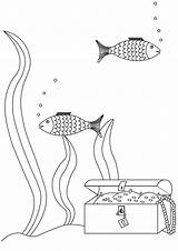 Fish In aquarium Coloring Pages sketch template
