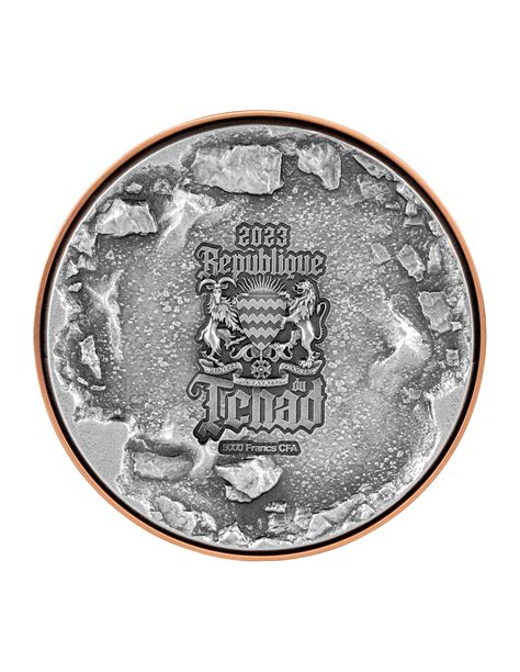 AMMONITE FOSSIL EXCAVATION 1 Oz Silver & 11.5 Oz Copper Coin 5000 F...