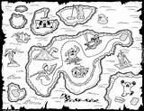 Printable Treasure Map Coloring Page Sketch sketch template