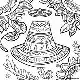 Traditional Mexican Hat Coloring Page  Pagescom sketch template