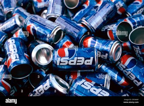 Empty Pepsi cans Stock Photo - Alamy