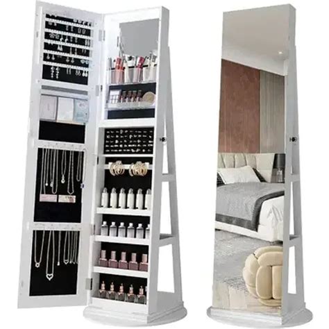 Jewelry Organizer with Door with Full Length Mirror · Dondepiso