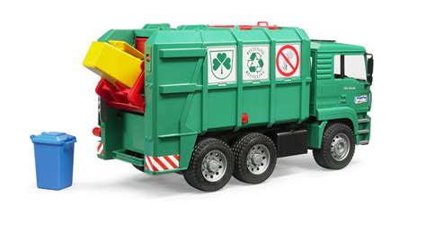 Buy Bruder - MAN TGA Rear Loading Garbage Truck Green 02753