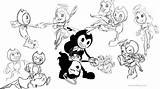 Bendy And Alice Angel Coloring Pages  XColoringscom sketch template