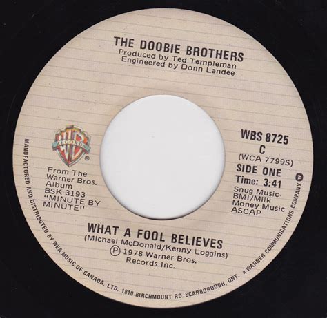 The Doobie Brothers – What A Fool Believes (1978, Vinyl) - Discogs