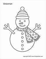 Snowman Face Template Coloring Clipart Faces Pages Printable Colouring  sketch template