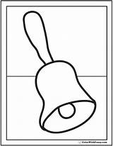 Bell Coloring Pages Old Hand sketch template