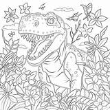 Tyrannosaurus Rex Coloring Page  Pages Mimi Panda sketch template