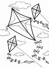 Printable Kite Coloring Page  Pages sketch template