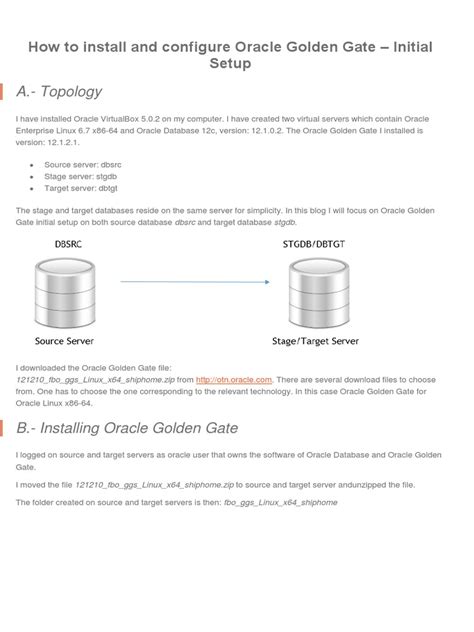 How To Install and Configure Oracle Golden Gate | PDF | Oracle Database | Oracle Corporation