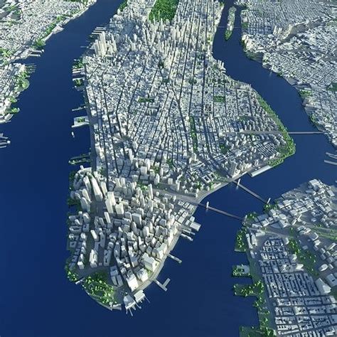 New York city map 3D model | CGTrader