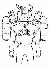 Coloring Sheet Titan Speakerman  Free Printable Pages sketch template