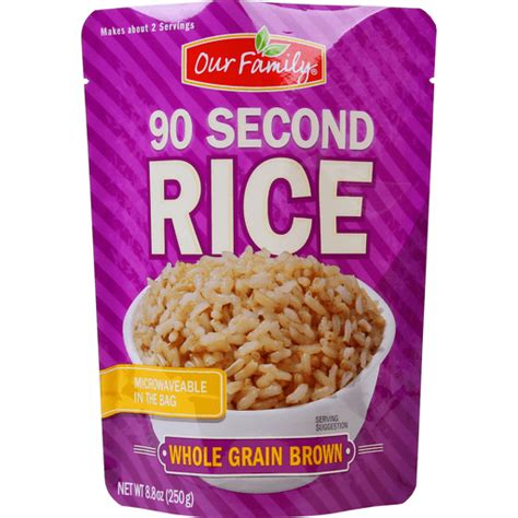 Our Family 90 Second Rice Whole Grain Brown | Brown Rice | Martin's Super Markets