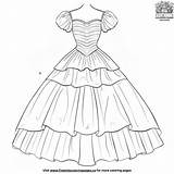 Elegant Ball Gown Dress Coloring Pages sketch template