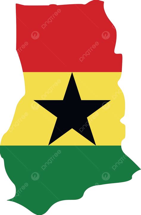 Map Of Ghana Flag Background Atlas Silhouette Vector, Background, Atlas, Silhouette PNG and ...