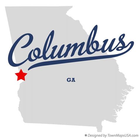 Map of Columbus, GA, Georgia